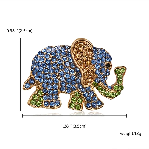 Elephant Модная брошь с жирафом, лошадью, слоном, лосем, оленем, булавки для женщин, эмаль, мультяшное украшение, брошь, мужской костюм, ювелирные изделия, аксессуары - Окраска металла: Elephant