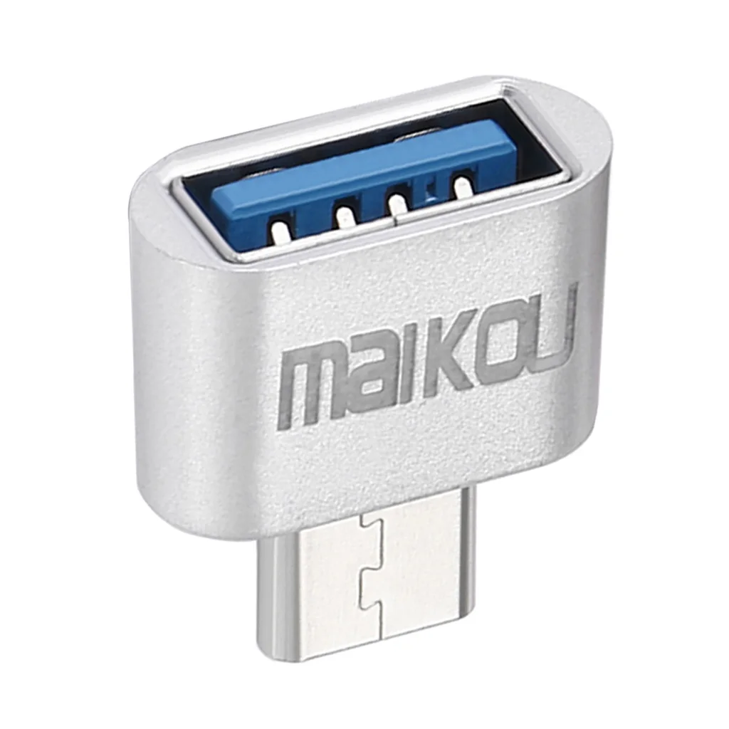 1 шт. Портативный USB 3 0 к Type C адаптер OTG разъем для всех устройств серебро