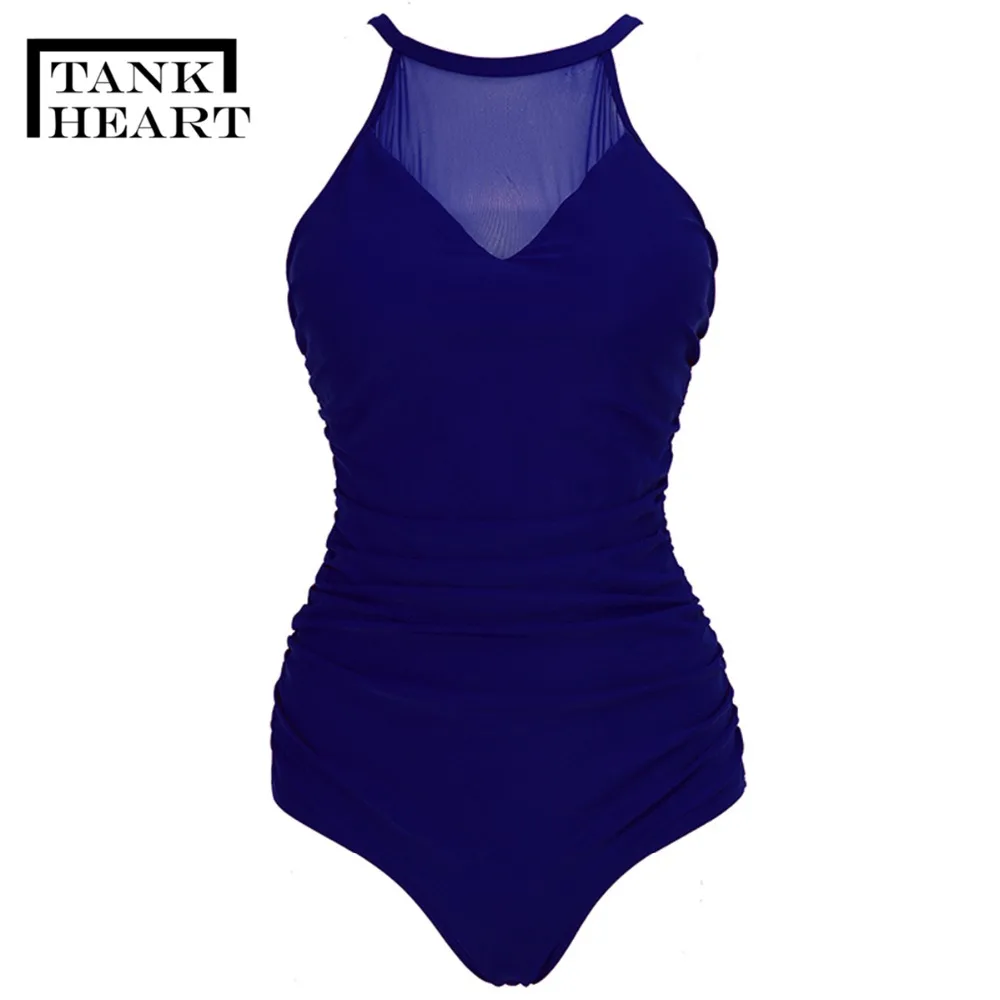 Женский цельный купальник в стиле ретро купальный костюм монокини размера плюс