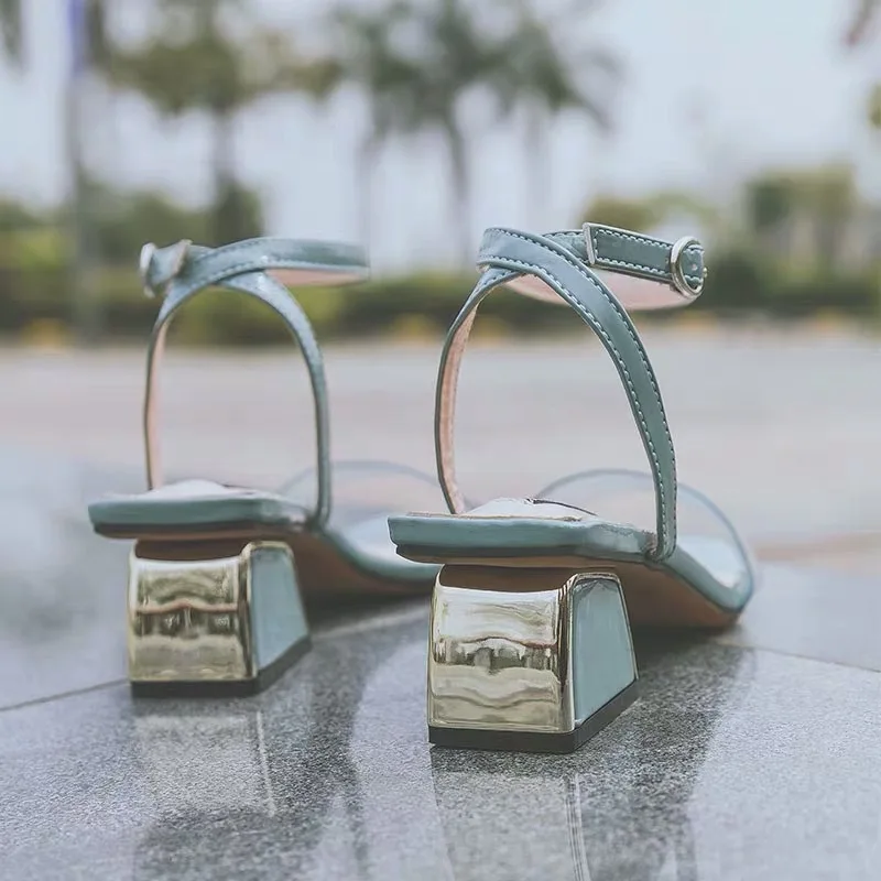 Женские босоножки на толстой подошве Новинка 2019 года сезон лето сказочный ветер