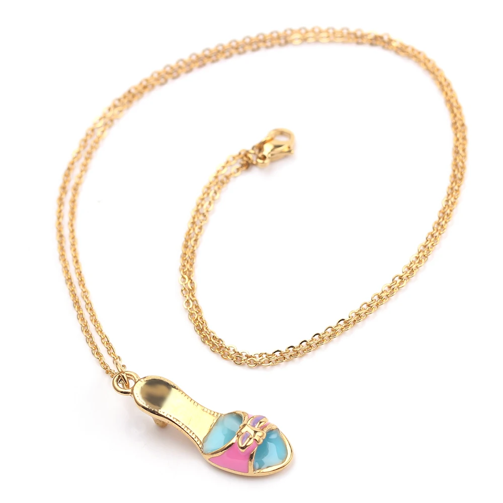 2 цвета элегантная женская обувь Подвеска Ожерелье Бижутерия модная на высоком