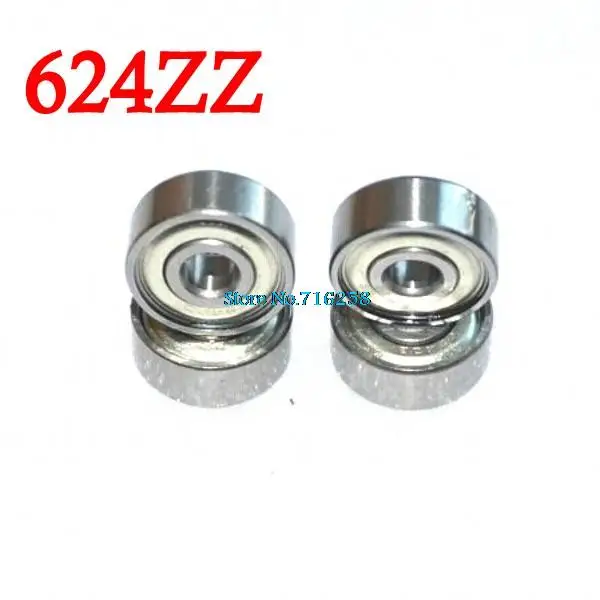 10PCS/LOT 624 624Z 624ZZ ball-bearing 4*13*5 mm chrome steel-bearing | Электронные компоненты и принадлежности
