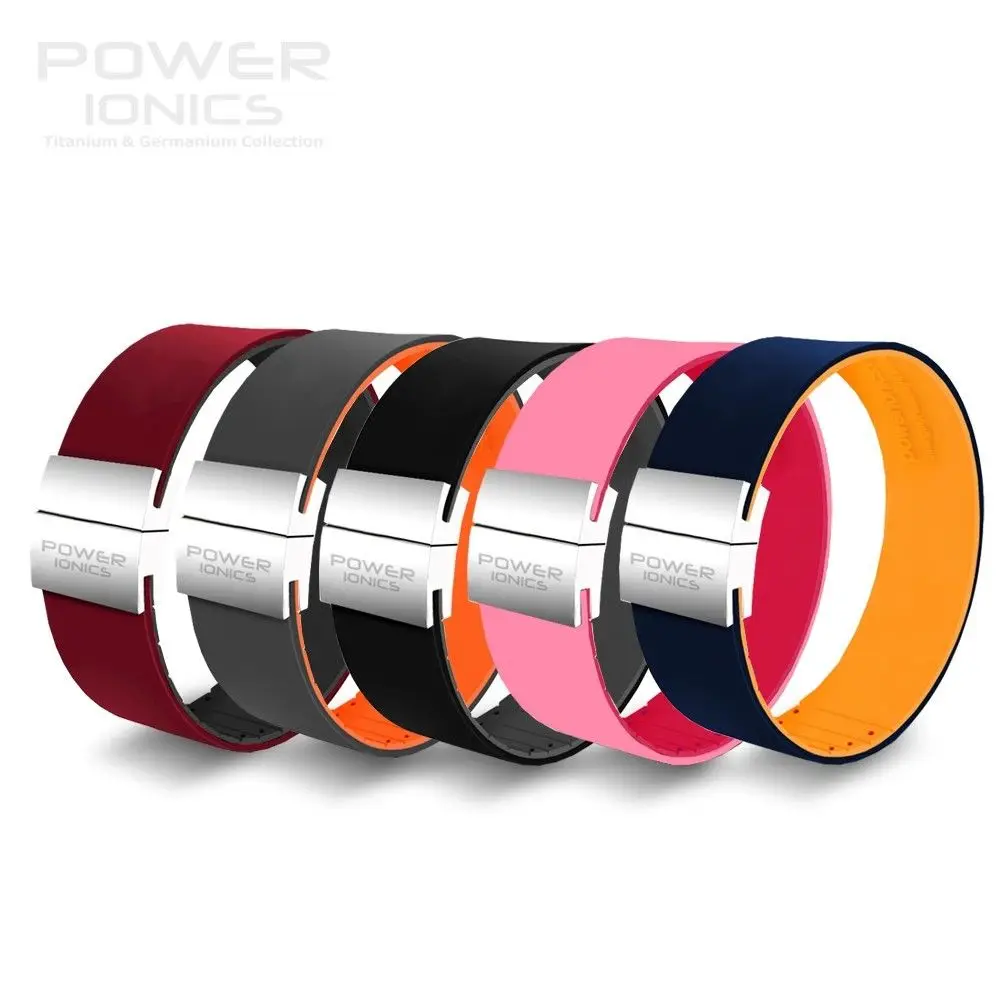 

Power Ionics Unisex NEW IN ONE 3000 ions Fashion Adjustable Slim Titanium Bracelet Wristband