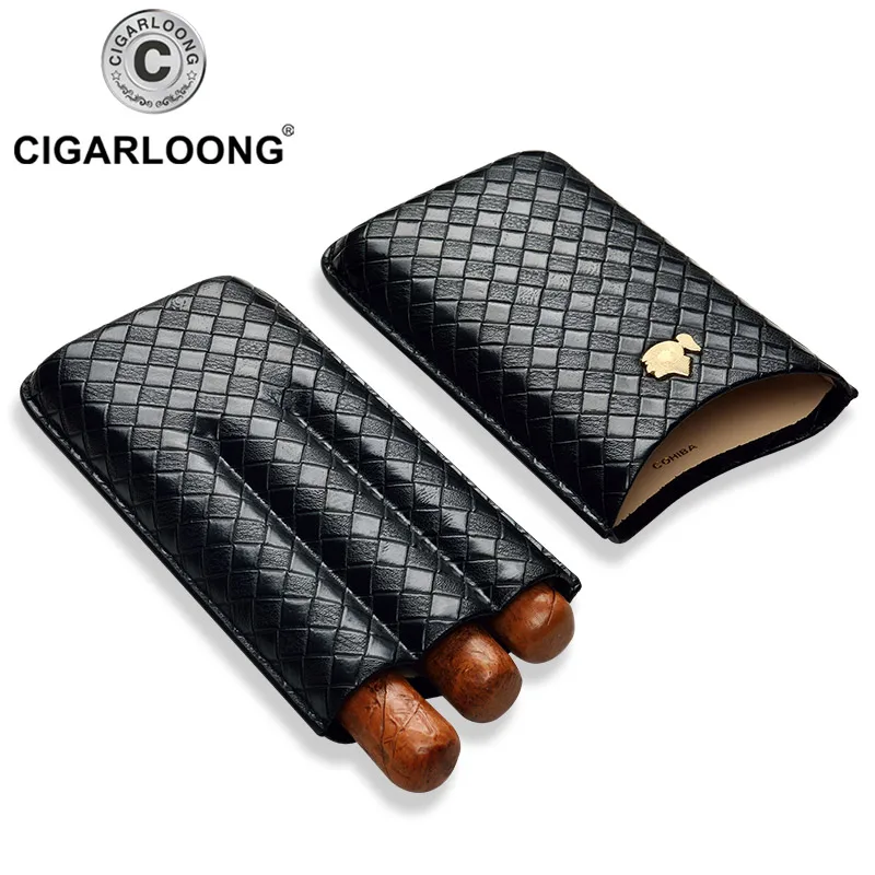 COHIBA чехол для сигар гаджеты путешествий портативный кожаный 2-3 трубки держатель