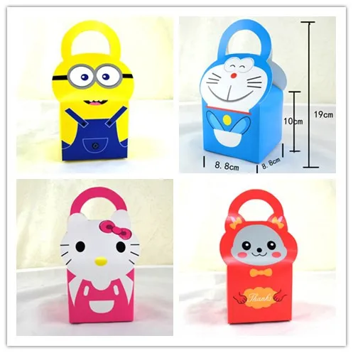 20 X Doraemon/Kitty мешок подарка на день рождения для детей подарочная коробка конфет