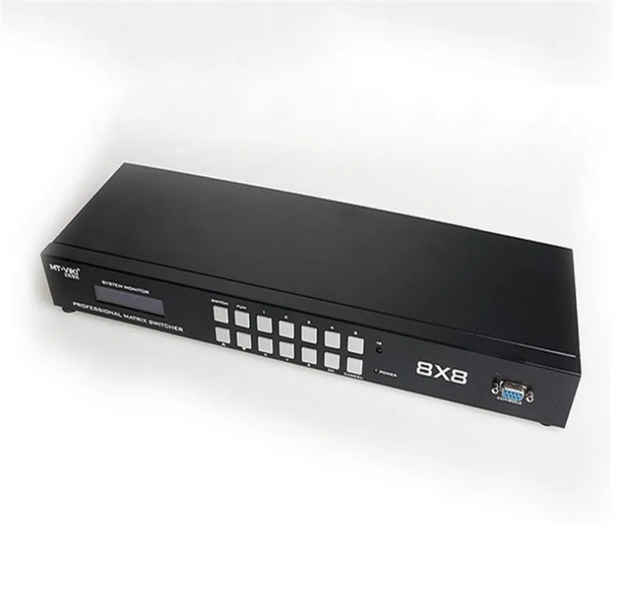 Горячая MT VIKI VT818 8x8 Профессиональный VGA/аудио Матрица Swicher 8 в переключатель стойки
