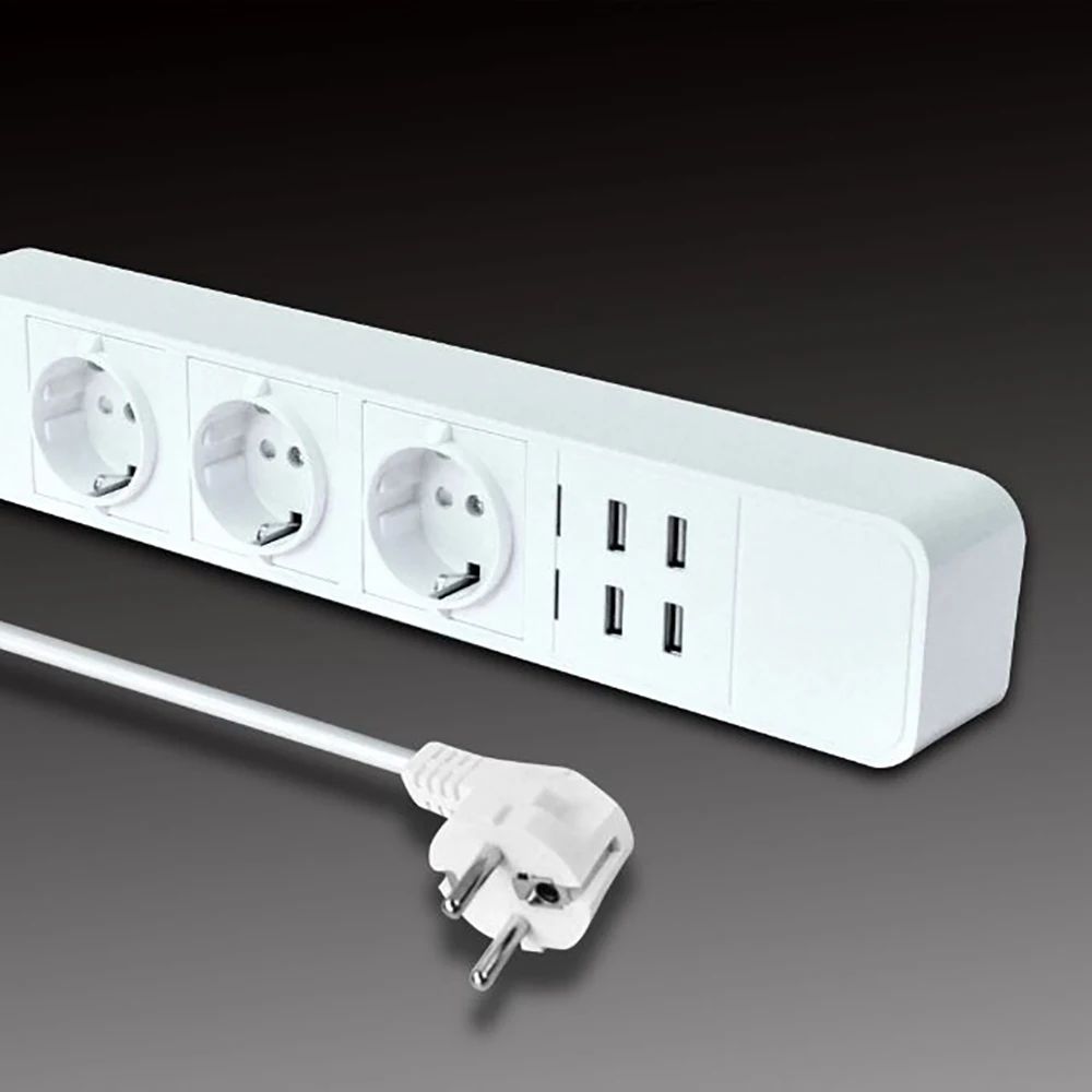 FORNORM Wi Fi розетка умная 3AC 4USB ЕС пульт дистанционного управления с удлинителем