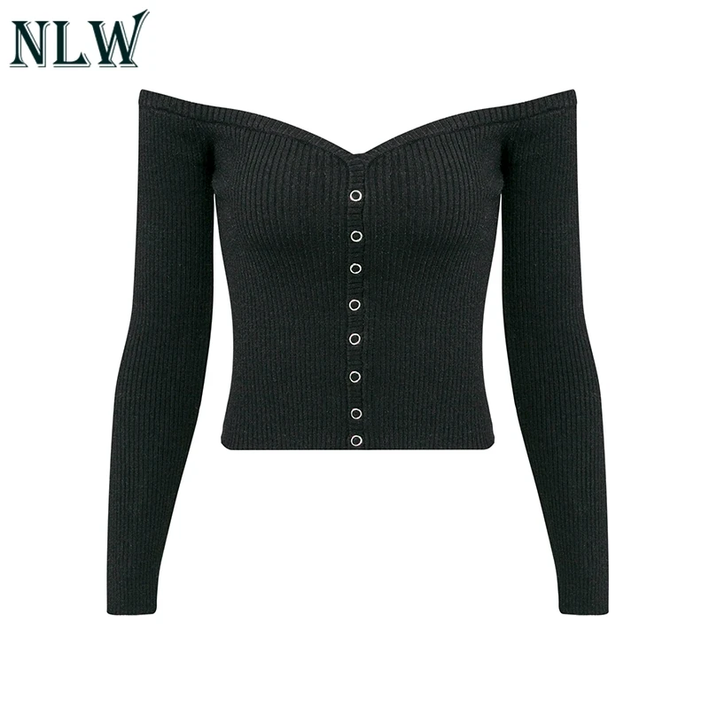 NLW Feminino укороченный короткий свитер женский Тощий Повседневный зимний 2019 уличная