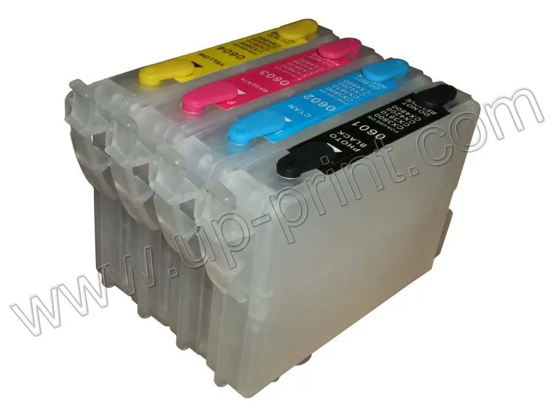 CISSPLAZA T0601 5 комплектов Заправляемый картридж совместимый для Epson CX3800 CX3810 CX4200 CX4800 C68