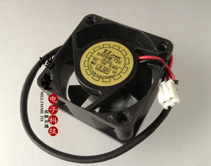 Вентилятор Y.L, внешний вентилятор охлаждения сервера, постоянный ток 12 В, 0,50 А, 40x40x20 мм, 2-проводной