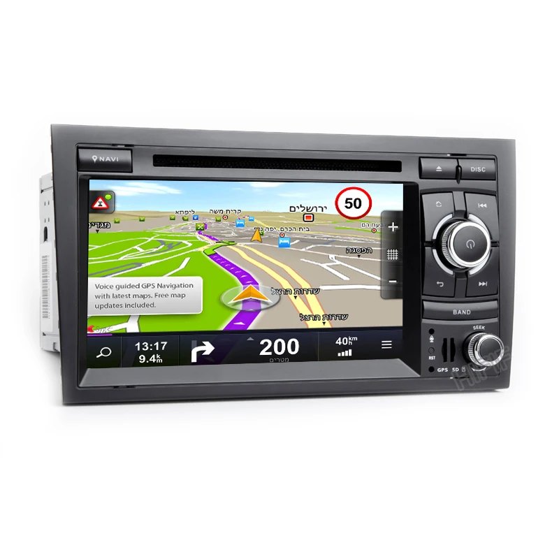 

DSP Android 10 Car Stereo DVD Multimedia Player for Audi A4 S4 RS4 2002 - 2007 with WiFi BT GPS Navigation Radio 7'' IPS Screen