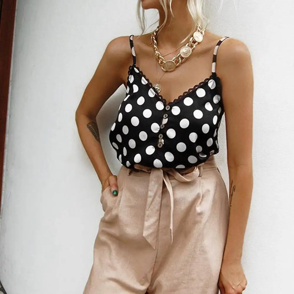 Женские летние сексуальные топы винтажные кружевные волнистые майки без рукавов