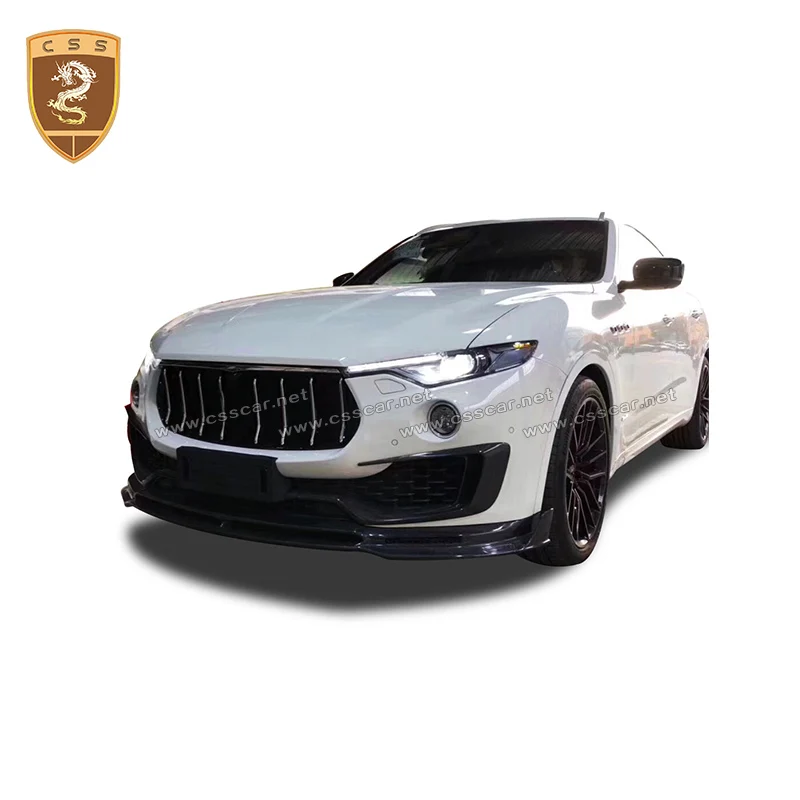 Настоящие углеродного волокна передний бампер для губ Наборы тела Подходит Maserati