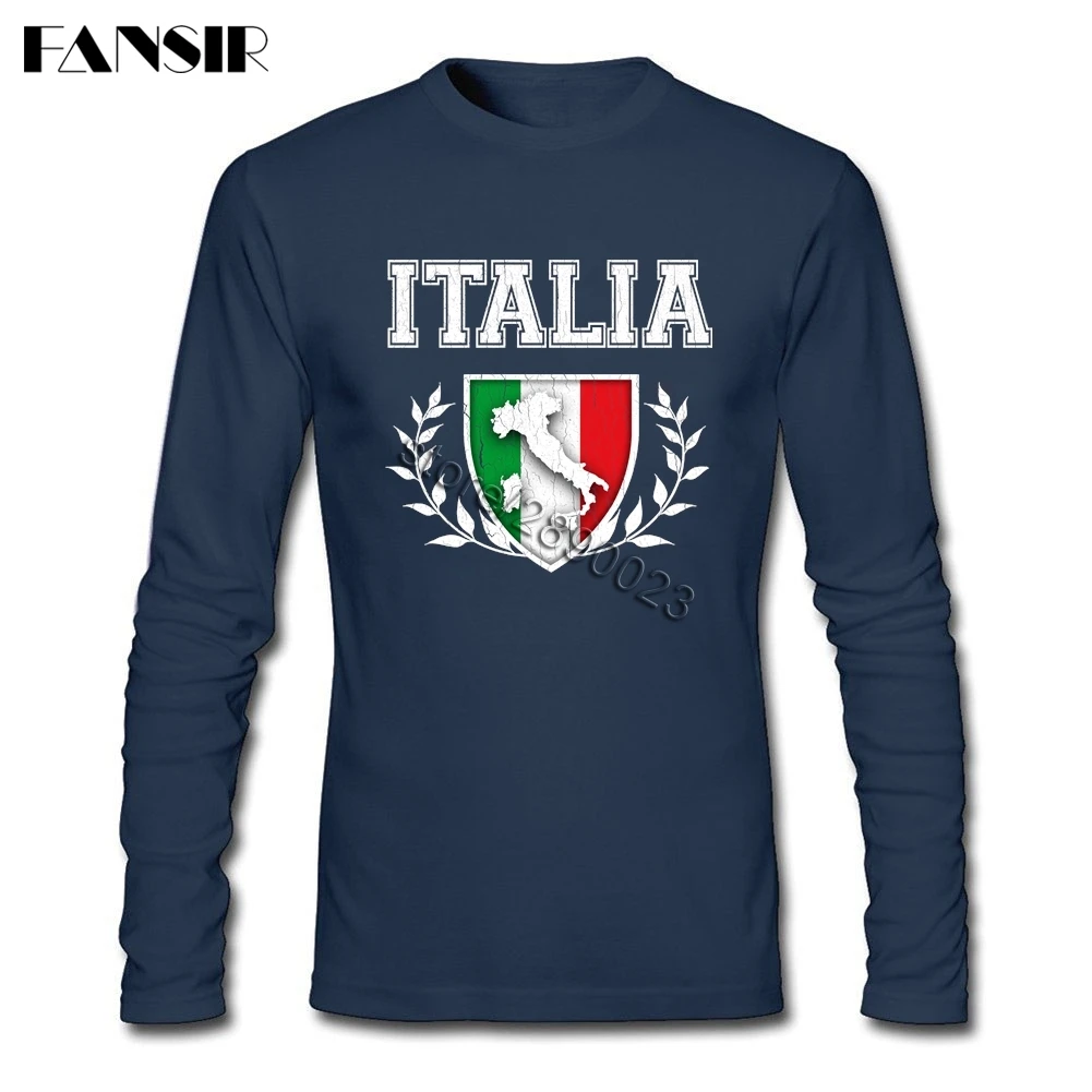 Мужские футболки с круглым вырезом и длинными рукавами хлопковые трендовые