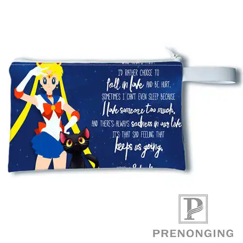 Custom Sailor_Moon Кошелек для монет с принтом кошелек на молнии Zero сумочки телефона