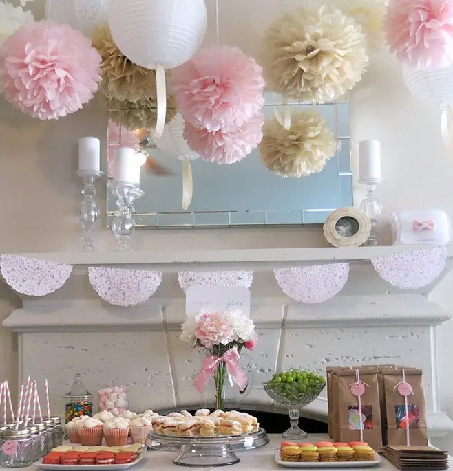 5 шт. милое украшение для вечеринки 15 см 6 дюймов цветы из салфетки бумажные шарики
