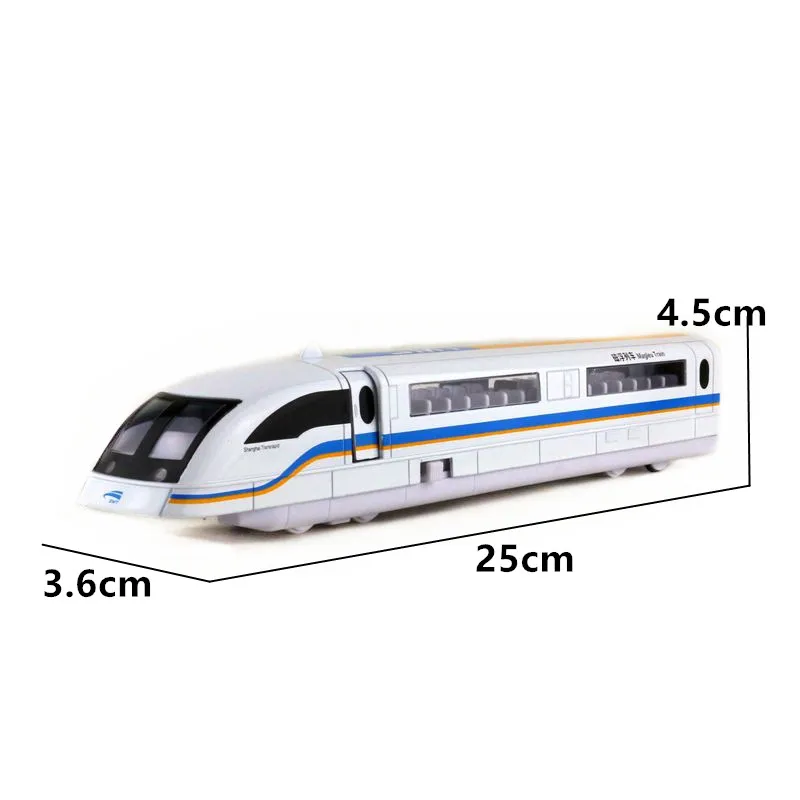 /литая под давлением игрушечная модель/скоростной поезд Maglev/оттяните назад/звук и светильник/обучающая Коллекция/подарок для детей