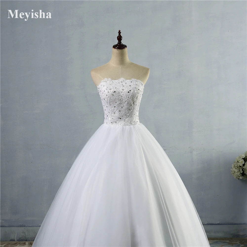 ZJ9061 кружева нижний Белый Кот Пром платье со шнуровкой сзади Свадебные платья 2019