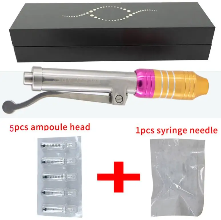 pen 5head 1needle Гиалуроновая инъекционная ручка, массажный распылитель, ручка, набор, высокое давление, кислота, микро-пистолеты, против морщин, для губ, наполнитель, для подтяжки губ, без иглы - Номер модели: pen 5head 1needle
