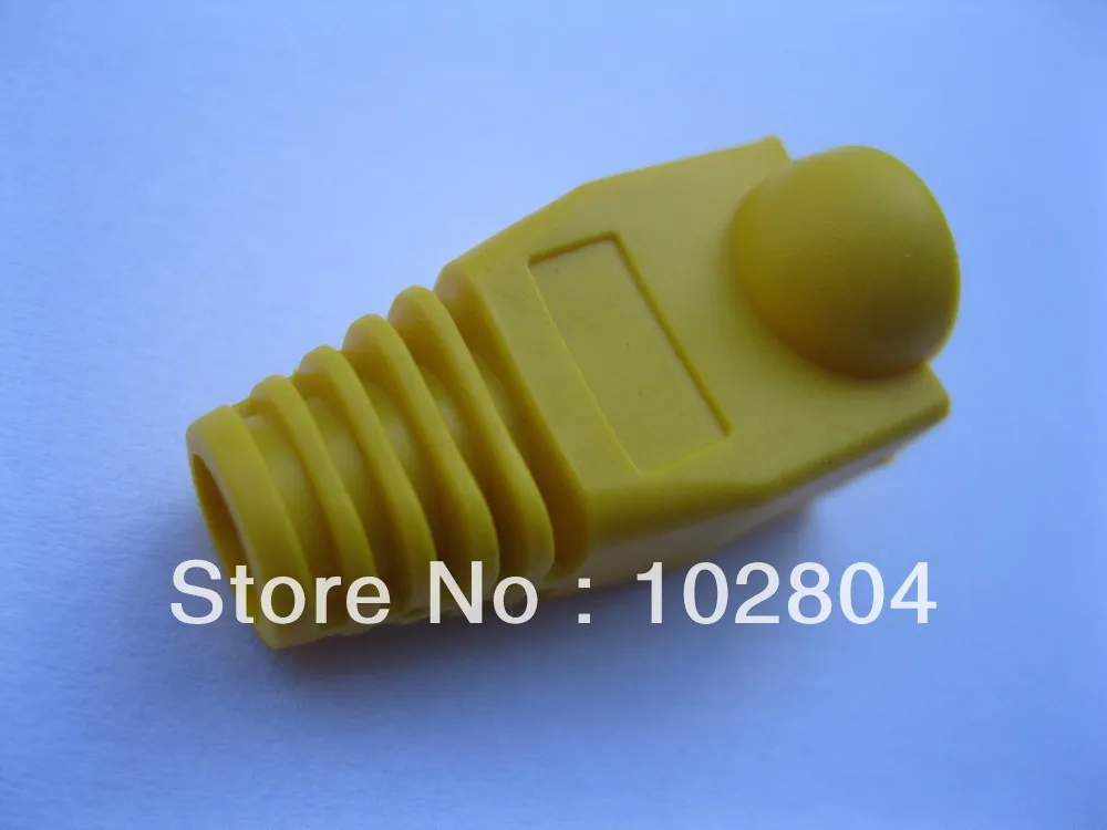 1000 шт. CAT5 CAT6 RJ45 8P8C модульный разъем торцевой загрузки колпачок желтый цвет|cap
