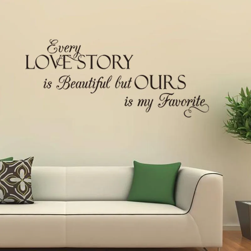 Новое поступление наклейки каждый Love Story Наклейки на стену Домашний Декор Sweet