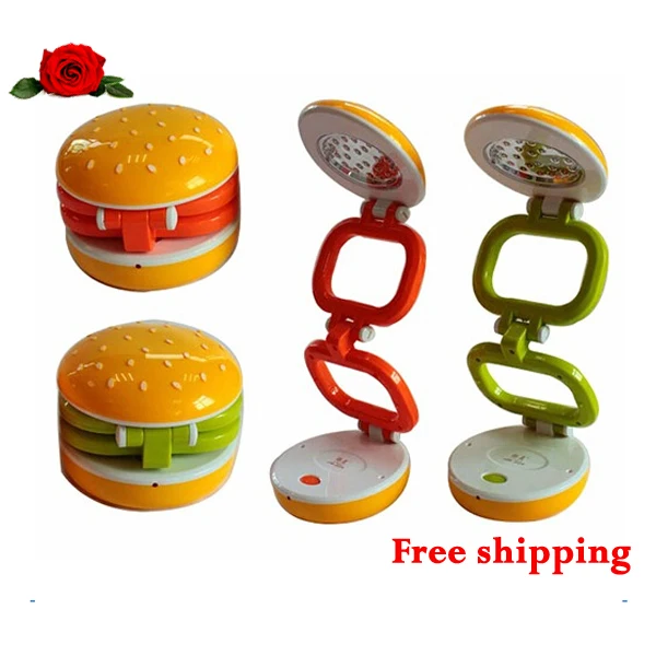 Cool Hamburger LED highlights fold charging desk lamp luminaria de mesa small table lamps bedside Nightlight to read eye | Лампы и