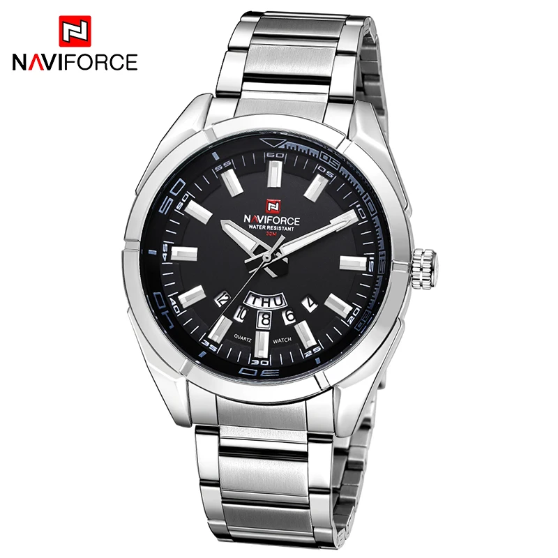 Часы NAVIFORCE мужские спортивные армейские из стали|Кварцевые часы| |