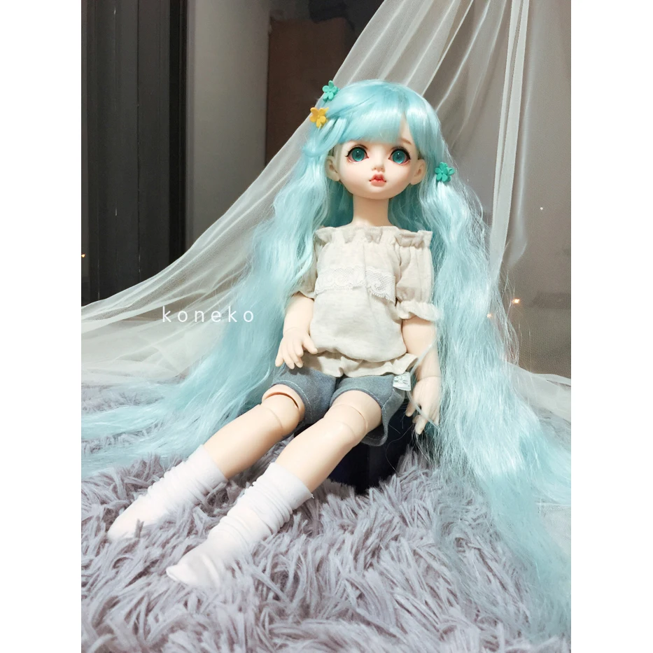 Волосы Allaosify Bjd размер 1/3 1/4 1/6 1/8 волосы BJD высокотемпературное волокно бесплатная