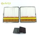 1 шт. чехол для сигар и сигарет, 20 сигарет, портативный чехол, контейнер, металлический кожаный ящик для хранения, доступно несколько рисунков