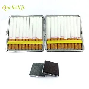 1 шт. чехол для сигар и сигарет, 20 сигарет, портативный чехол, контейнер, металлический кожаный ящик для хранения, доступно несколько рисунков