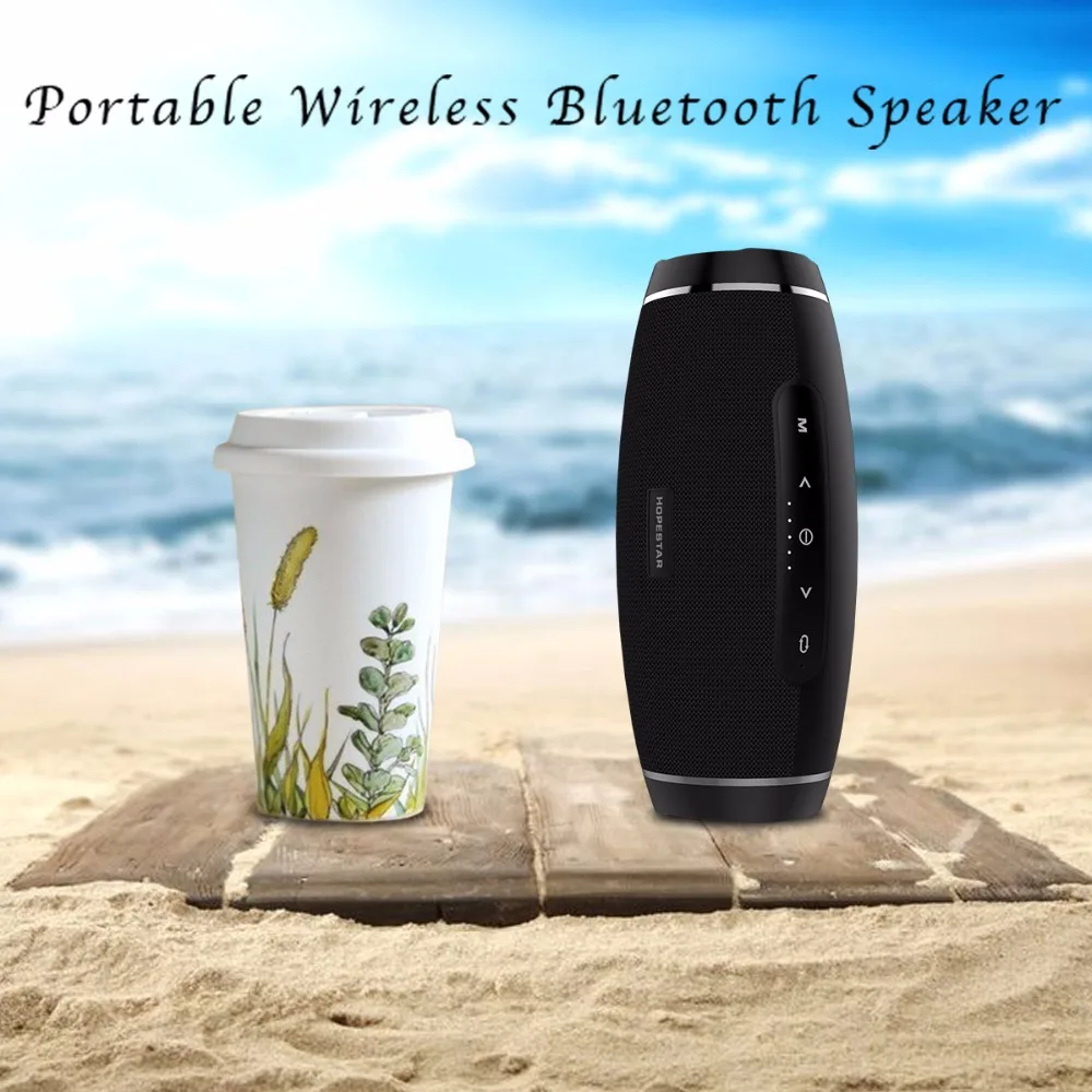 

Hopestar wireless column bluetooth speaker stereo bass Subwoofer computer2.1 sound box waterproof FM radio USB Mp3 music boombox