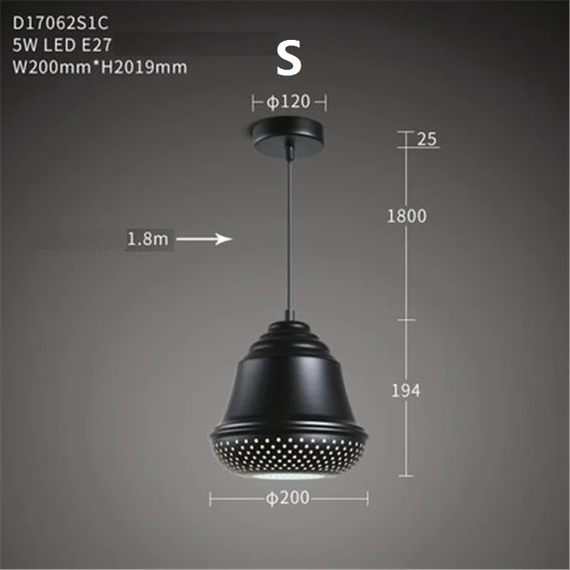 Лофт стиль промышленный винтажный Droplight черный железный сотовой светодиодный