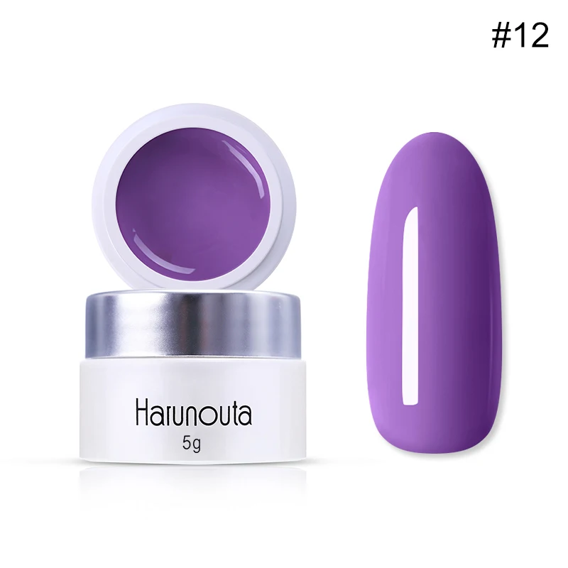 Harunouta-12 Harunouta рисунок металлик Гель-лак для ногтей 3D тиснение Серебряная Золотая линия шелковая точка паук лак для ногтей зеркало для маникюра - Цвет: Harunouta-12