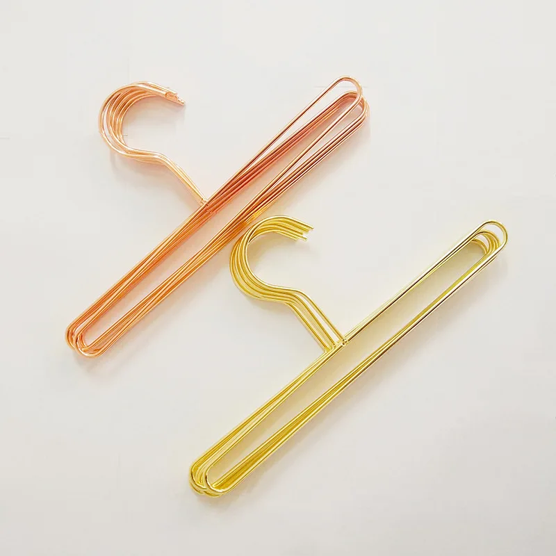 

50pcs Nordic Style Iron Wire Metal Towl Hanger Rose Gold Children Baby Bath Towel Socks Clothes Storage Hangers Rack
