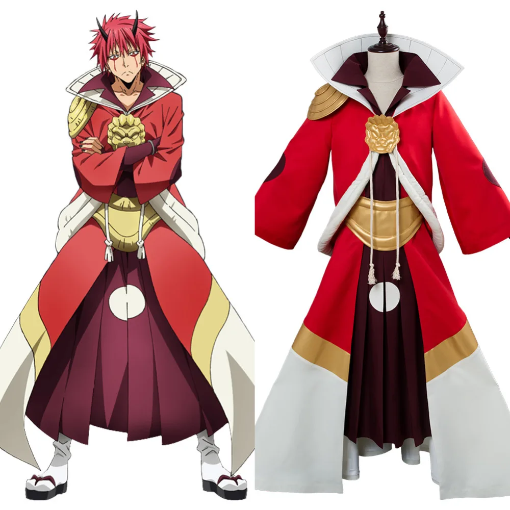 

В тот раз я получил аркинкарнацию как слайм Косплей убенимару косплей костюм красный кимоно на Хэллоуин карнавал костюм