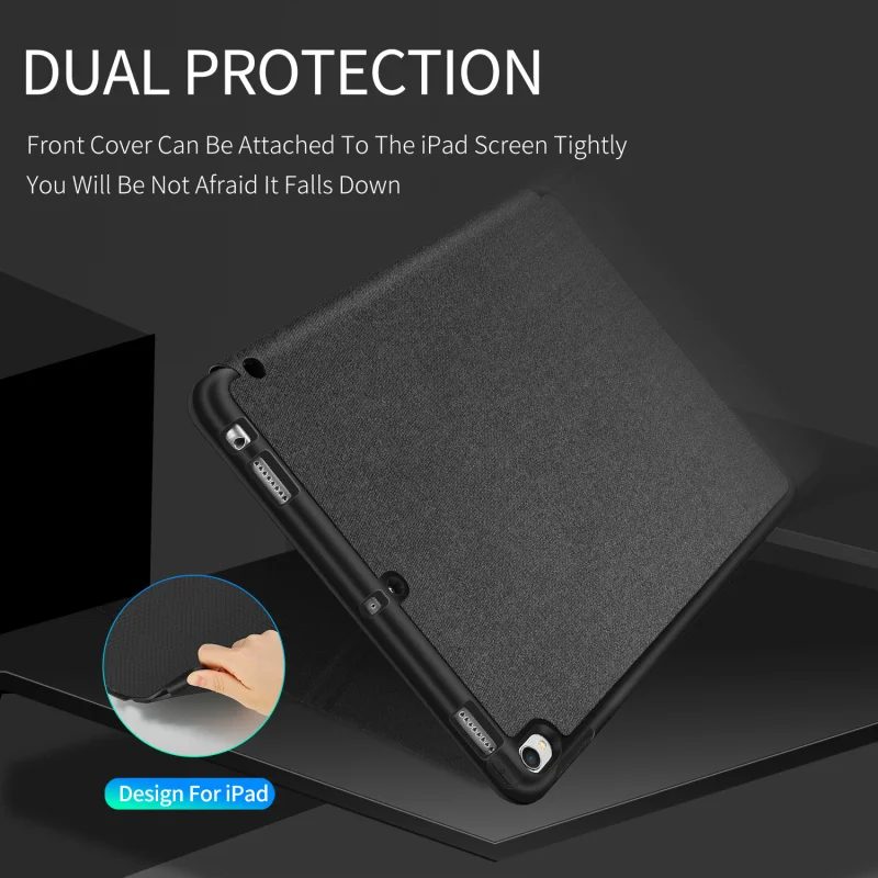 

With Pencil Touch Pen Stylus Slot Holder For Apple Ipad Air 2019 Case Luxury Leather Flip Smart Case For Ipad Air 3 2019 Cover