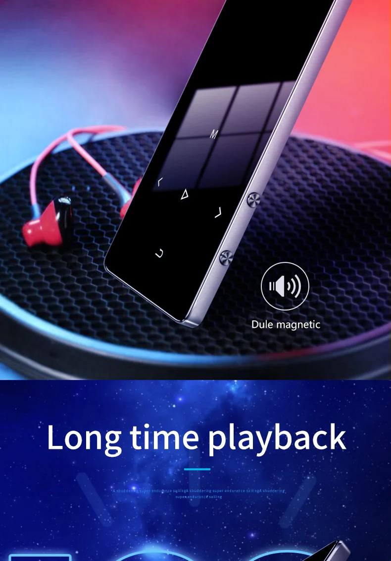 IQQ новая версия MP3-плеер с bluetooth Динамик Сенсорный экран и встроенный 16G HiFi портативный walkman с радио/FM/запись
