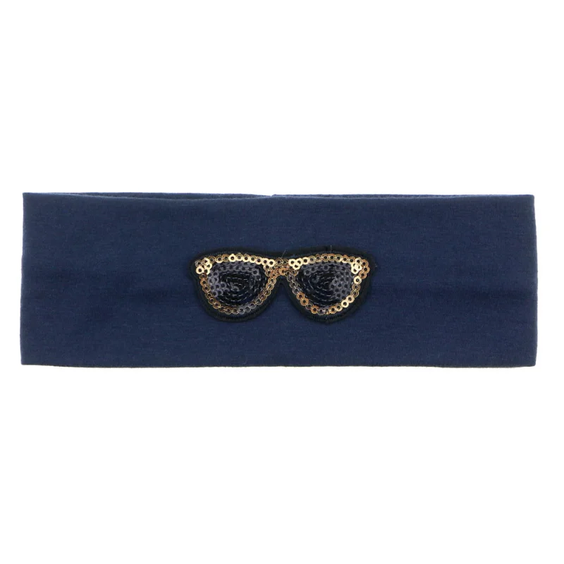 Sunlikeyou Toddler Turban Sequins Cartoon Glasses Cotton Elastic Newborn Hair Band Accessories Boys Girls Baby Headbands |