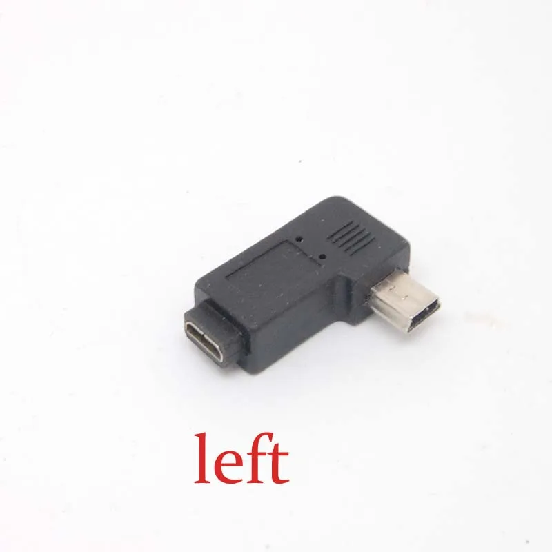 10 шт. адаптер с левым углом 90 градусов для Mini USB тип A папа к Micro B мама|Кабели