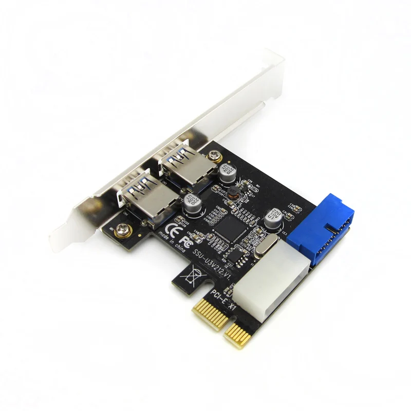 2 портами плата PCI Express USB 3 0 передняя панель с адаптером для карт управления