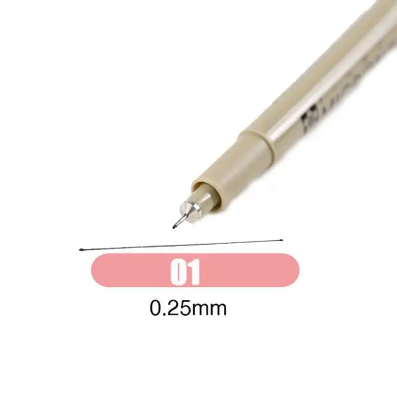 1 шт. SAKURA Liner Pen Водонепроницаемая гладкая Fineliner ручка Pigma micron рисунок маркер рисовать лайнеры Rotulador маркеры манги эскиз - Цвет: A01