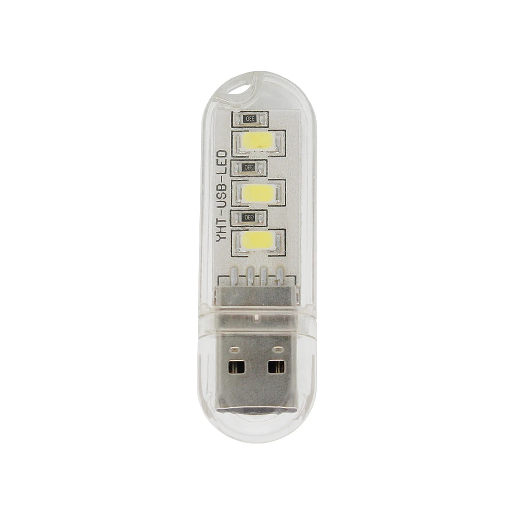 2 шт. Новый мини USB светодиодный светильник 5730 SMD 3 светодиода книжный s походная