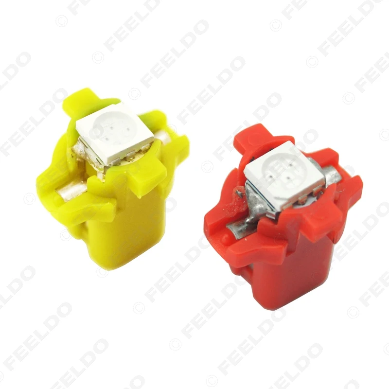 FEELDO 2 шт. 7 цветной автомобиль 12 в B8.3d/BAX10s 1SMD 5050 датчик приборной панели светильник