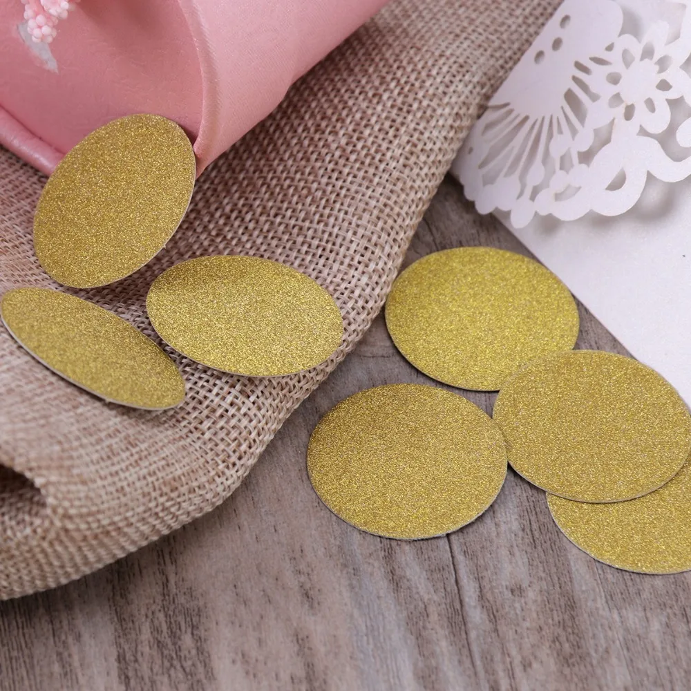100 шт DIY двухсторонние блестящие конфетти для свадьбы День рождения ребенка душ украшения для кексов украшения(золотистое круглое