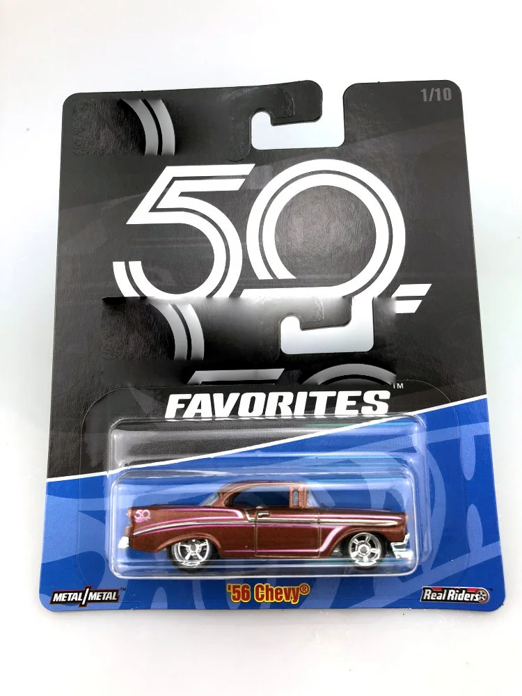 Hot Wheels 1: 64 спортивный автомобиль CHEVY FORD 50th anniversary Коллекционное издание металлическая литая модель автомобиля детские игрушки - Цвет: CHEVY (FLF35-1)