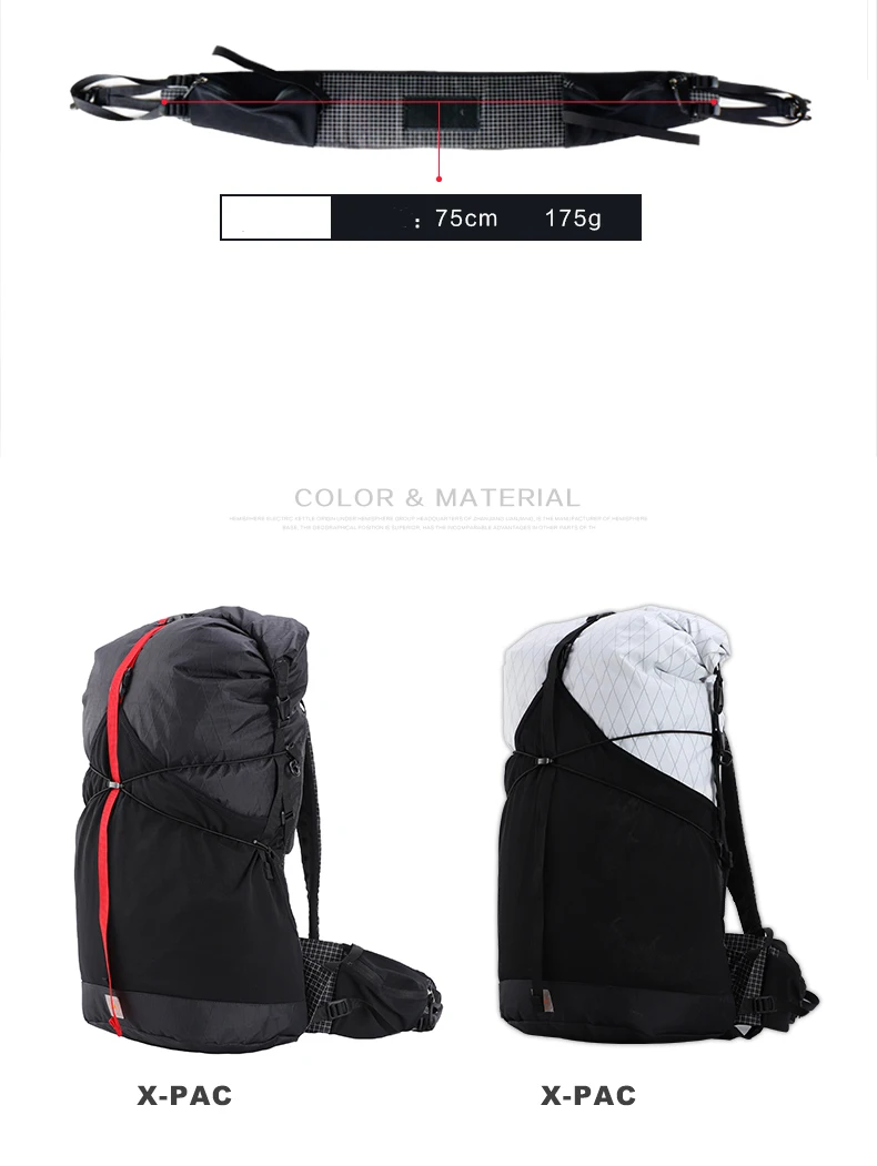 3F UL GEAR 35L рюкзак X-PAC/СВМПЭ материал легкий прочный путешествия Кемпинг Сверхлегкий походный