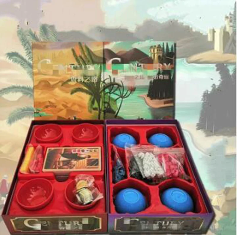 Высокое качество Century с чашами настольная игра spice road /Eastern Wonders 2 5 игроков забавная