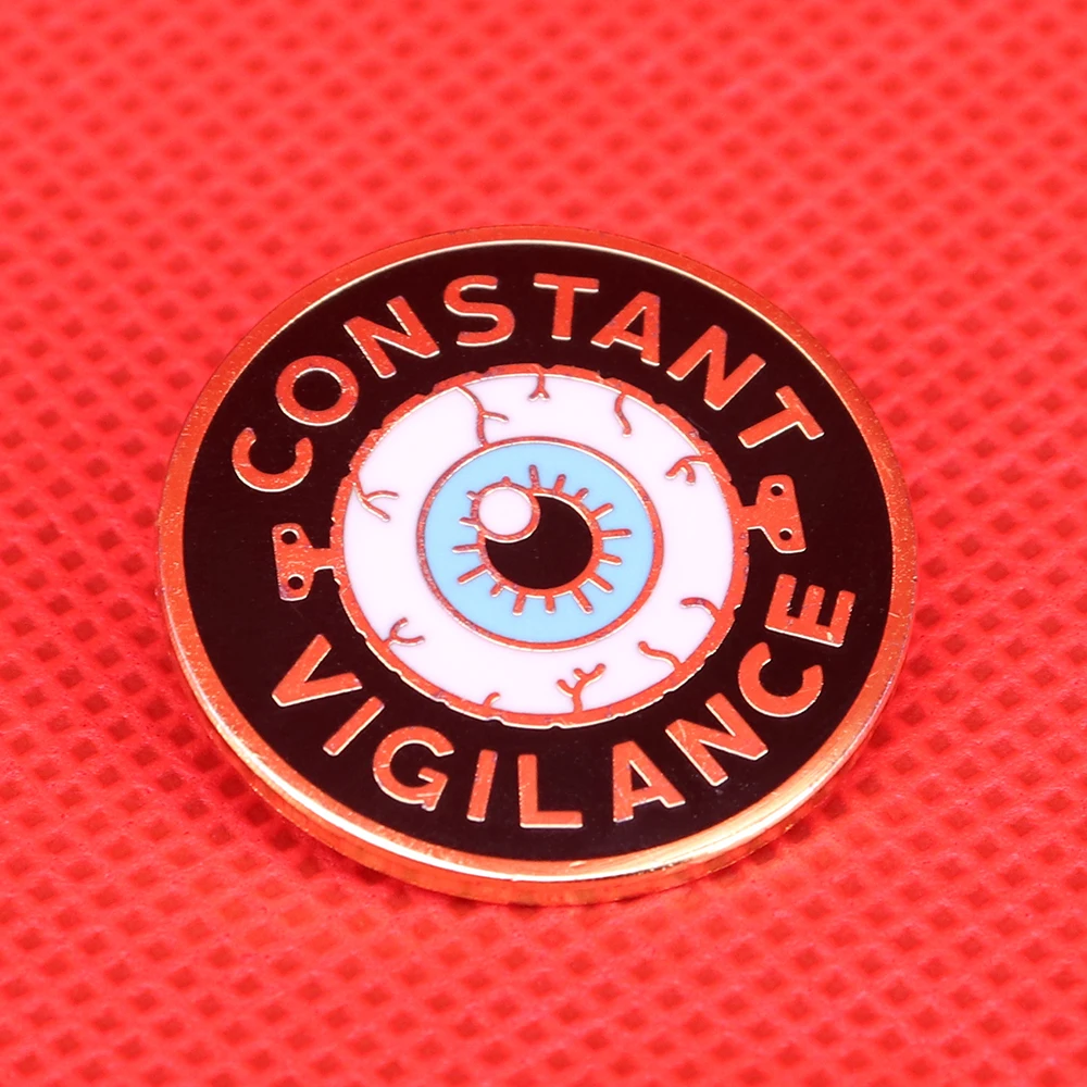 

Constant vigilance enamel pin weird eyeball brooch the knowing eye badge anatomy biology body parts organ pins cute funky access