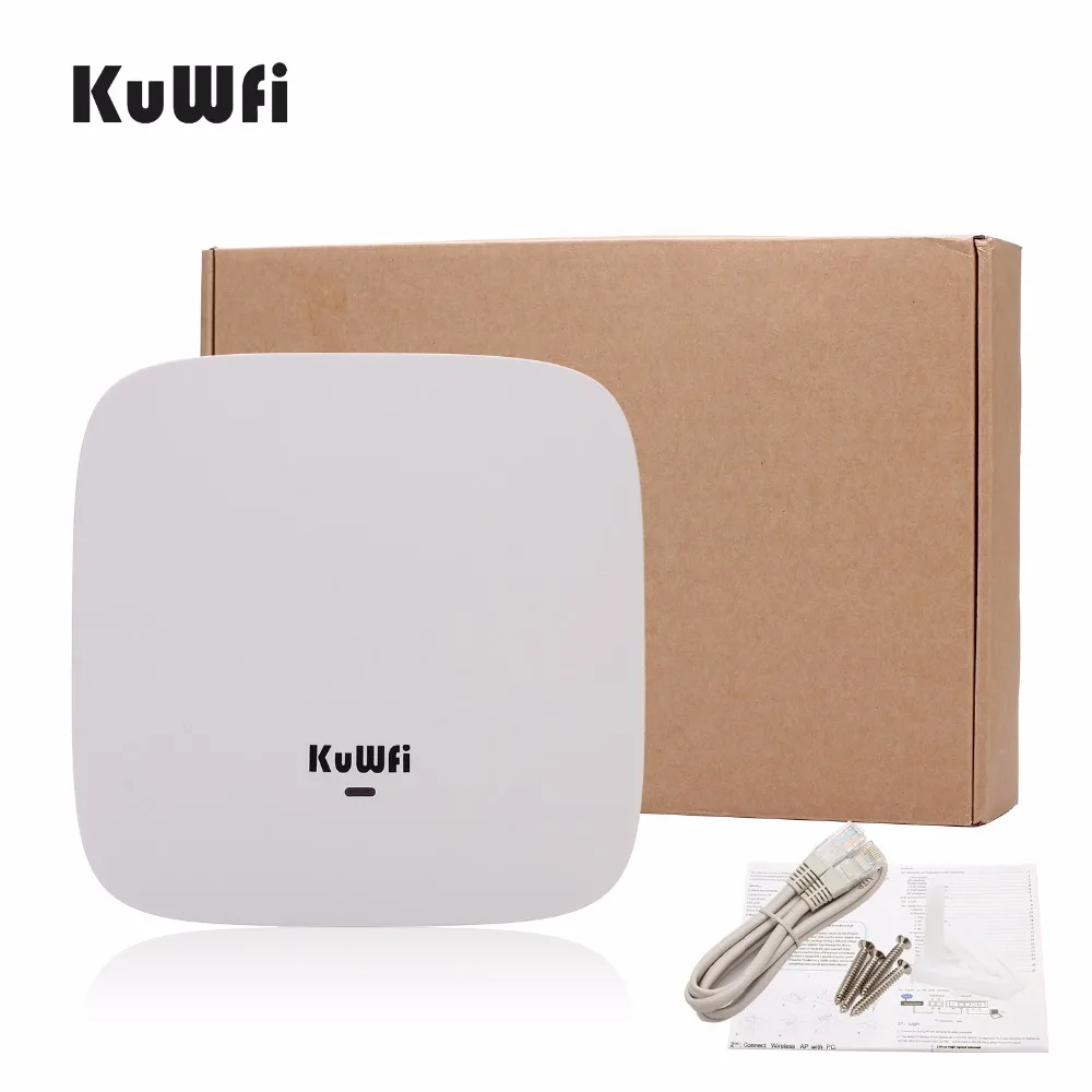 KuWFi 750 Мбит/с потолочный AP маршрутизатор двухдиапазонный 802.11ac Крытый