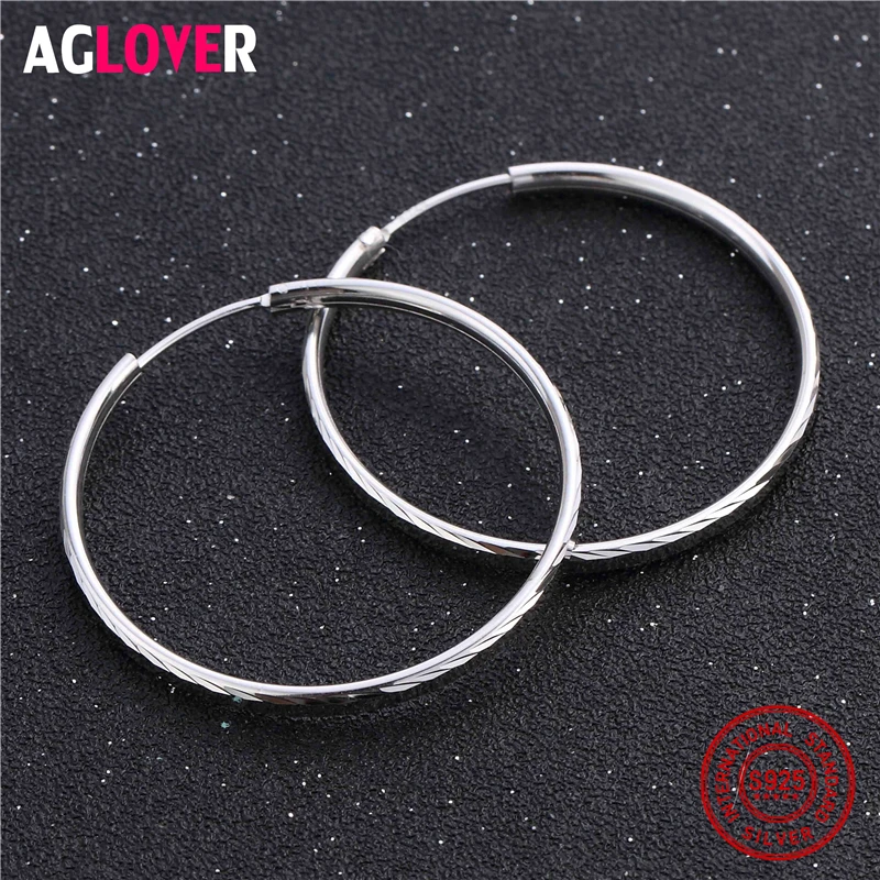 Женские классические серьги кольца AGLOVER роскошные круглые с ромбовидным кольцом